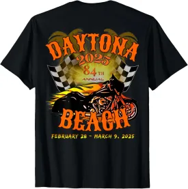 BIKE WEEK 2025 84TH ANNUAL - VINTAGE RALLY ART ON BACK Unisex T-Shirt - Black - Small - Short Sleeve - Cotton 80%, Polyester 20%