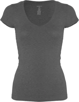 Bozzolo Women's Plain Basic V Neck Short Sleeve Cotton T-Shirts