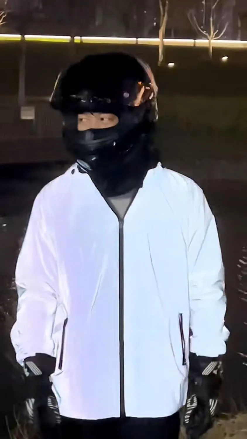 Chromashift Reflective Windbreaker, Color Shifting Night Visibility Jacket with Full Zip Waterproof Windproof Shell