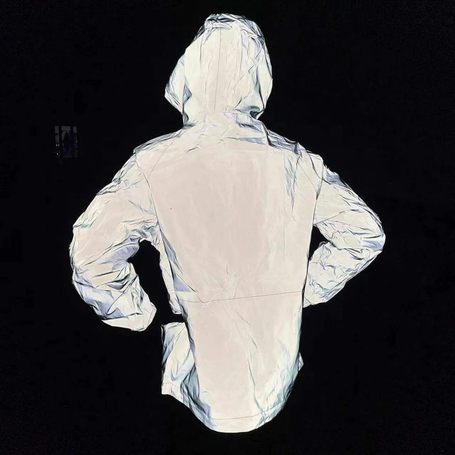 Chromashift Reflective Windbreaker, Color Shifting Night Visibility Jacket with Full Zip Waterproof Windproof Shell