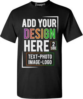 Custom T Shirt Men Women Add Your Own Design Picture Photo Text Front Back Side T-Shirt
