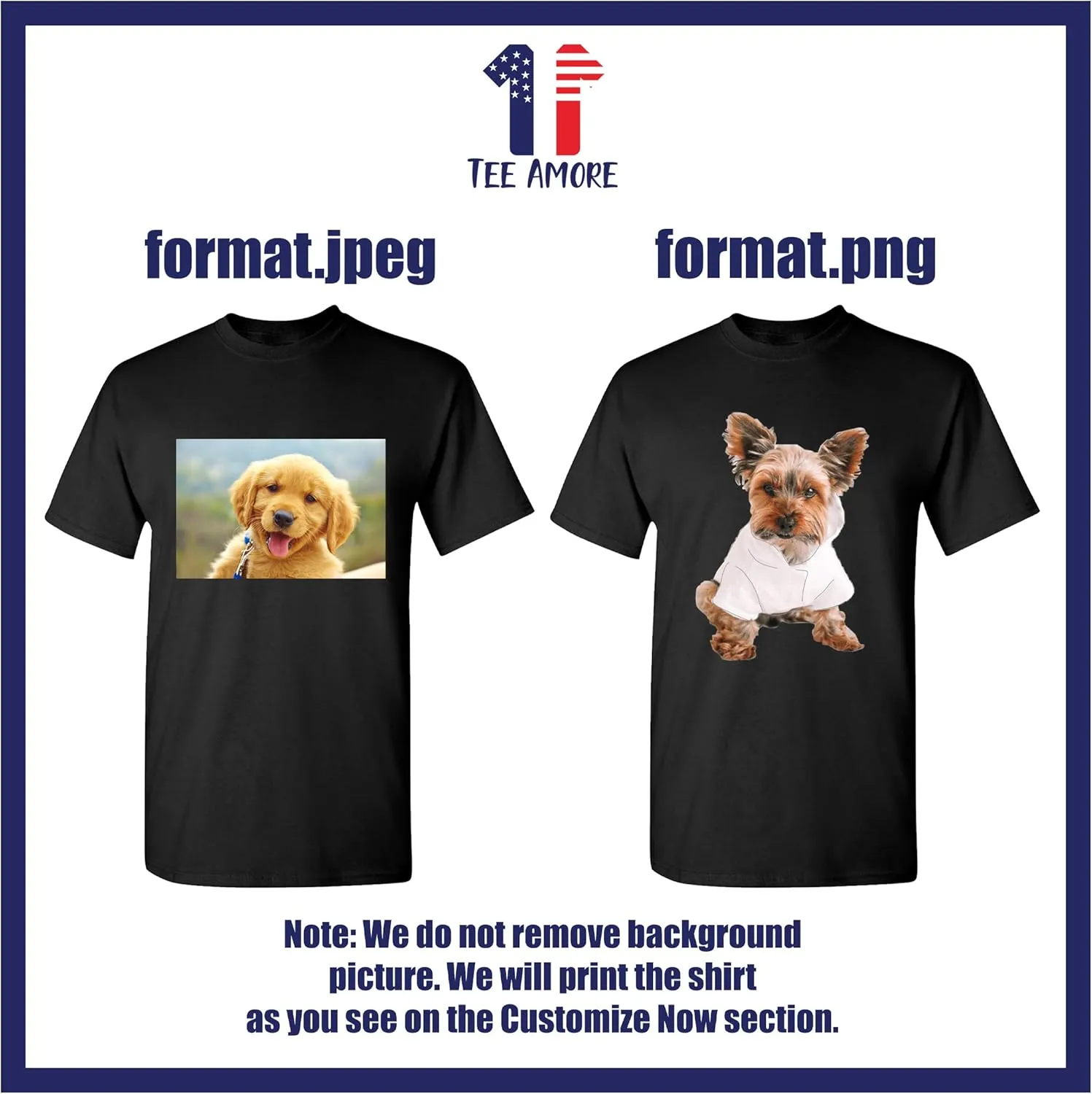 Custom T Shirt Men Women Add Your Own Design Picture Photo Text Front Back Side T-Shirt
