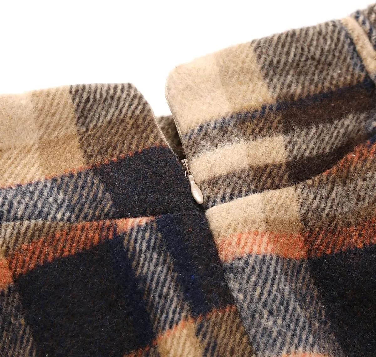 IDEALSANXUN Womens Fall Winter High Waisted Wool Plaid A-line Long Skirt