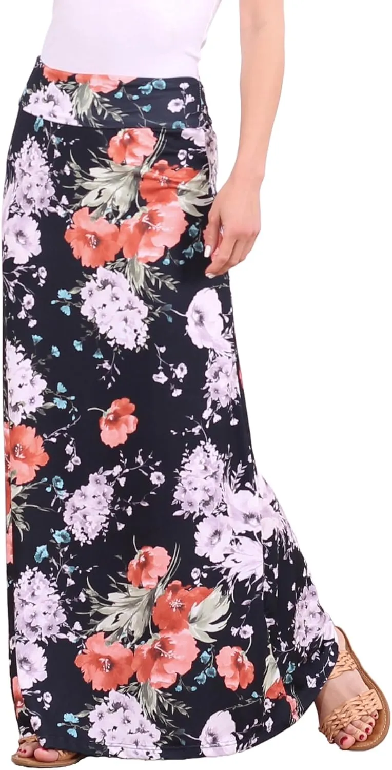 Popana Womens Long Maxi Skirt - Made in USA Long Skirts for Women Trendy - Casual Convertible Sundress Plus Size Maxi Skirt