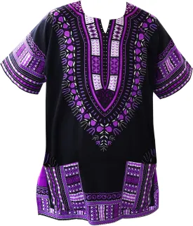RaanPahMuang Unisex African Bright Dashiki Cotton Shirt Variety Colors