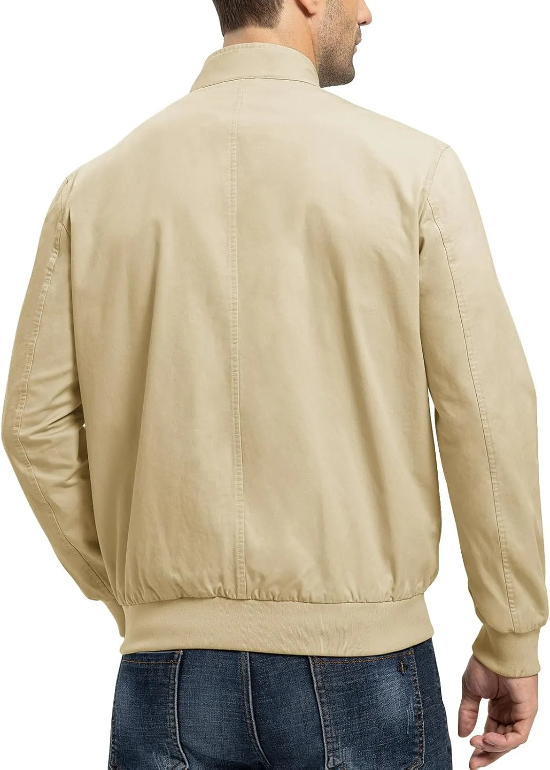 Rdruko Men's Bomber Jacket Cotton Lightweight Windbreaker Full Zip Casual Fashion Coat