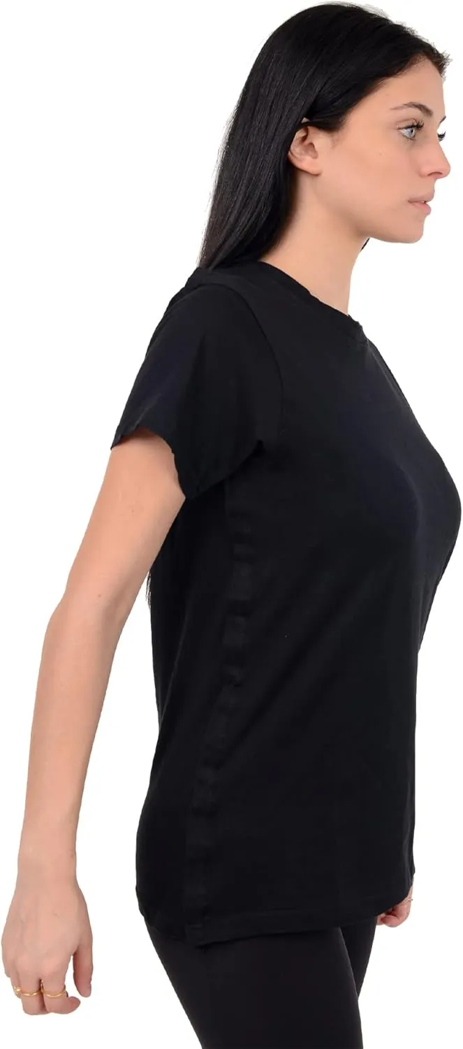 USBD Post Surgery Shoulder Recovery Shirt Tearaway Snap Open Design Tshirt for Easy Chemo Port Access Tee