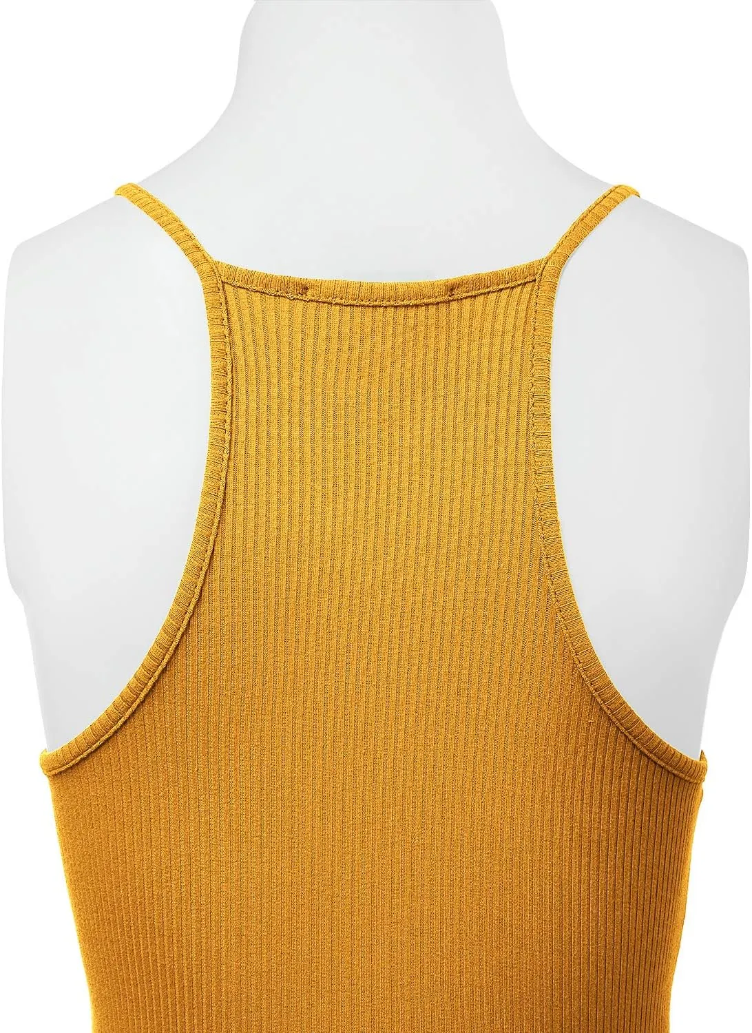 Women's Ribbed Tank Tops Shapewear Crew Neck Racerback Spaghetti Bodysuits